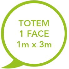 Totem 1 face auto-portant - Easypanneau