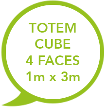 Totem 4 faces auto-portant - Easypanneau